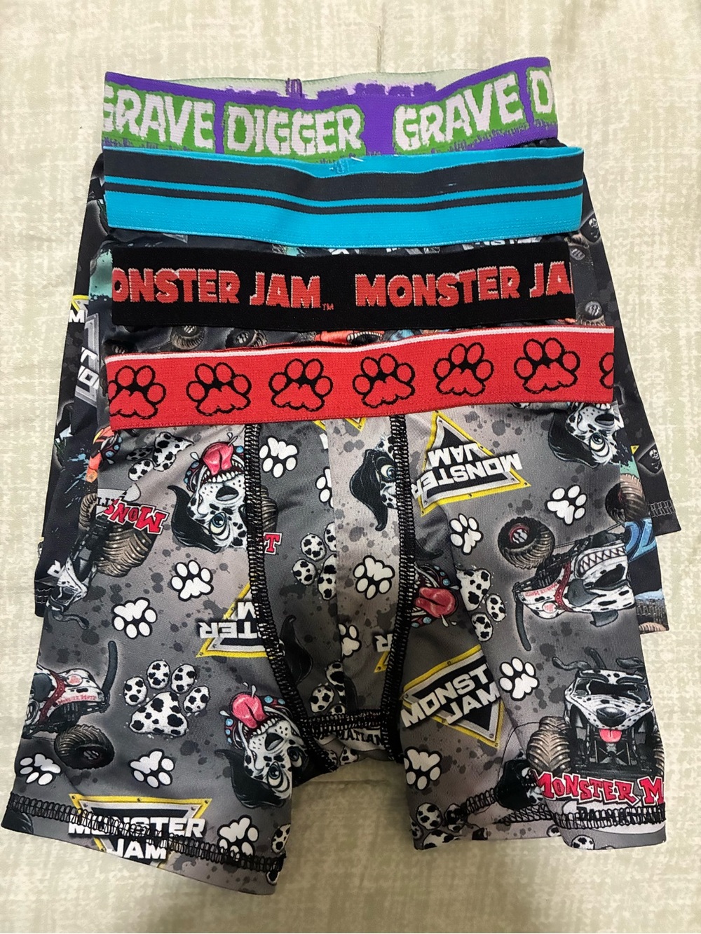 Monster Truck Boys' Boxer Briefs - Multi Waistband Colors